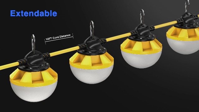 G GJIA 100FT Construction String Lights, IP65 Waterproof ETL